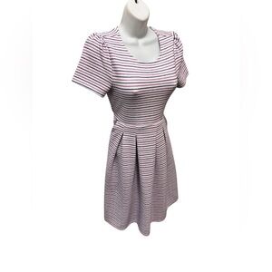 Draper & James RSVP Americana July 4th Fit n Flare Dress W/Pockets Sz S Textured